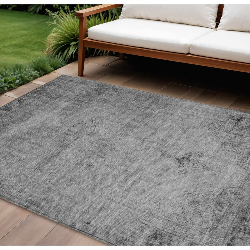 Tapis oriental lavable intérieur argenté 9 pi x 12 pi