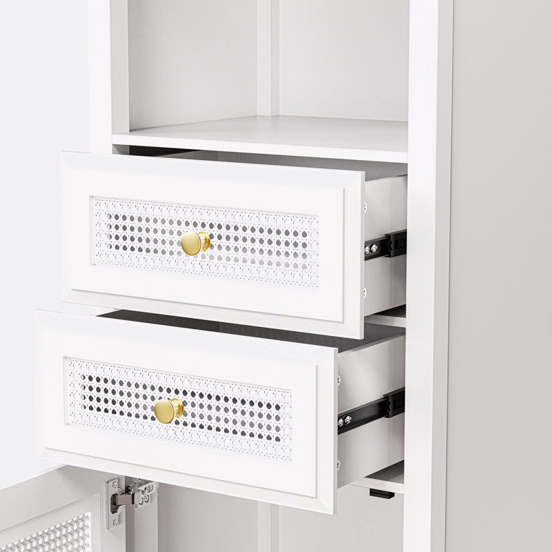 Crédence de rangement l 102,1 po Altura, Blanc