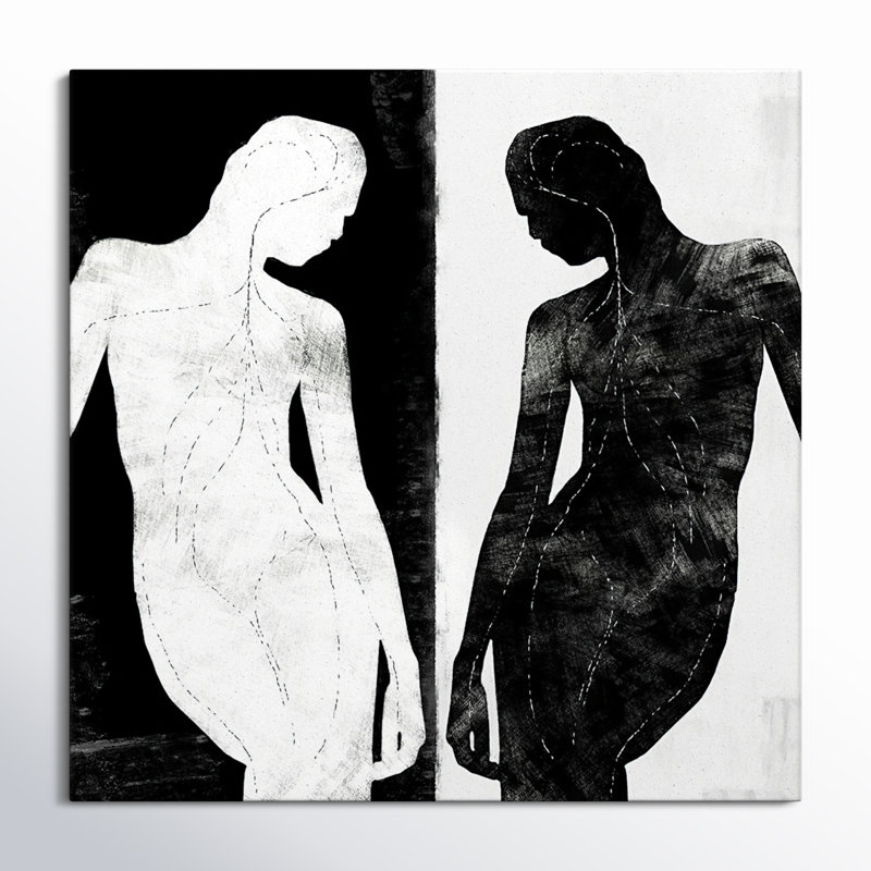 «Contraste Silhouette» par 5by5collective - impression d'art graphique, H 37 po x l 37 po x P 1,5 po