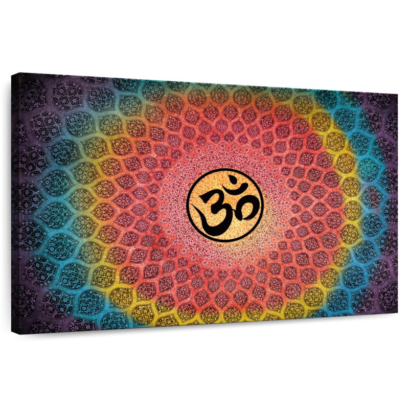 Kerrick Colorful Om Symbol, 26" H x 39" W