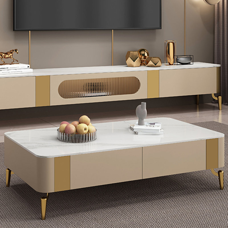 Table basse en bois massif, H 16,93 po x L 55,12 po x l 31,5 po