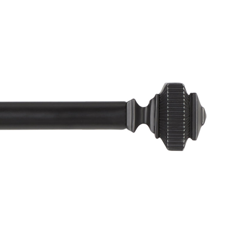 Amalgamated Textiles Exclusive Home Rockwell 1" Window Curtain Rod and Finial Set, Adjustable