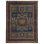 Tapis traditionnel 9 x 12 bleu et multicolore Anatolian