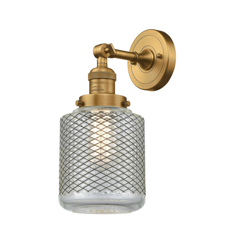 Iyana Dimmable Bath Sconce, 6 Watt Vinage LED Bulb, Brushed Brass