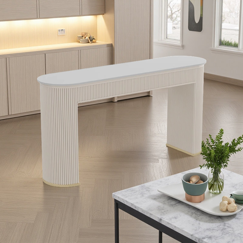 Camborne, White/Beige, 41.3"H x 78.7"L x 15.7"W
