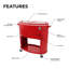 Permasteel 80-Quart Sporty Oval Patio Cooler Cart On Wheels-59111612