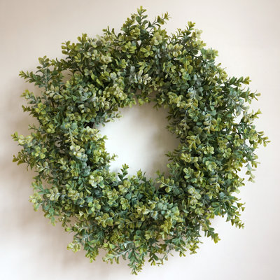 28''large Artificial Boxwood Wreath, Greenery Front Door Wreath For All Seasons, Artificial Boxwood Wreath For Porch, Window, Farmhouse Wall Decor, Indoor/outdoor Use