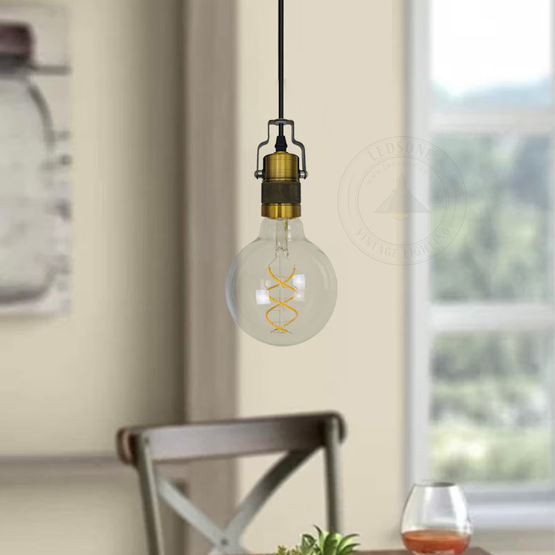 Brimson 1 - Light Yellow Brass Single Pendant, No