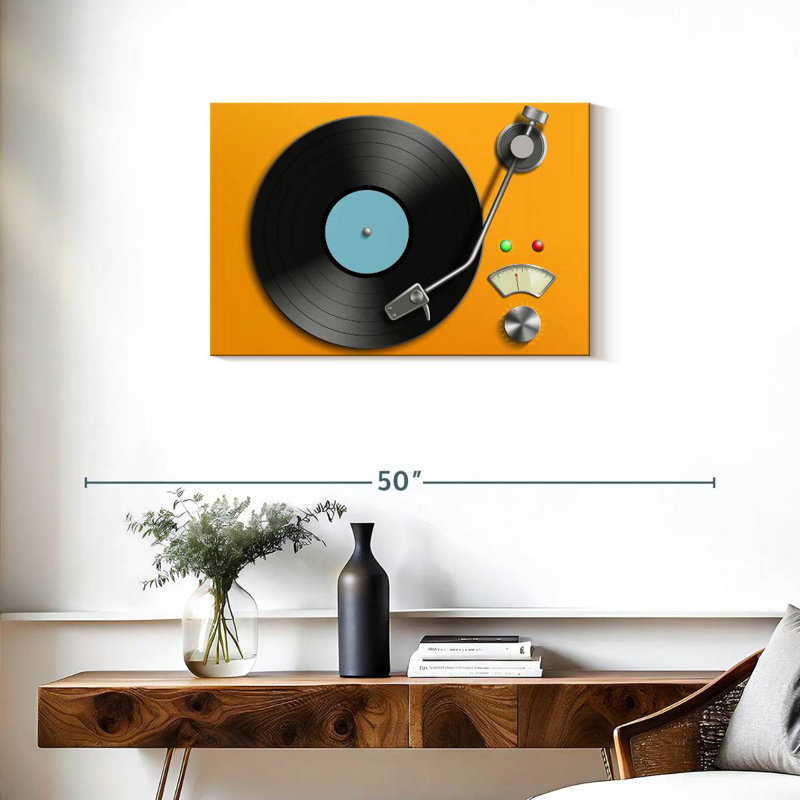 Retro Record Player, 20" H x 30" W