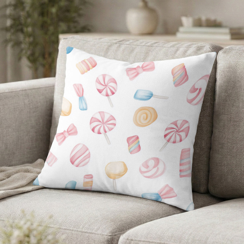 Coussin Boho - Coussin imprimé "Candy Dreams", H 18 po x l 18 po