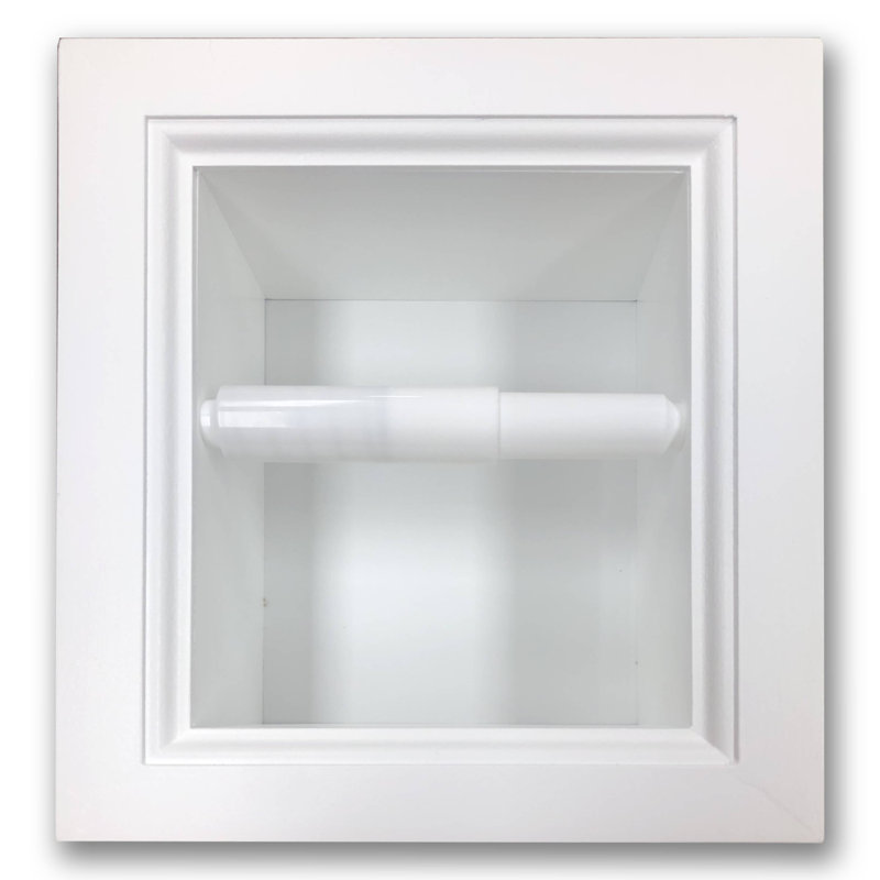 Porte-papier hygiénique encastré Tracy, Blanc
