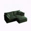 Canapé en chenille deux places avec 1 repose-pieds, canapé modulaire en L avec repose-pieds 2 places, causeuse avec repose-pieds pour petit espace en chenille-983787332