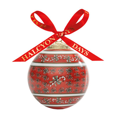 Candy Cane 3.15'' Handmade Bone China Food & Beverage Ball Ornament