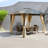 Modern Hardtop Gazebo Canopy, Aluminum Polycarbonate Design, For Backyard Entertaining