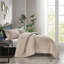 Ensemble de courtepointe en velours taupe Pointehaven-117339331-117339333