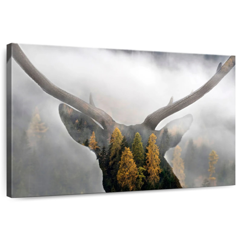 Cerf d'automne Brampt, H 30 po x l 45 po