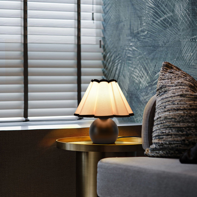 Lampe de table, Oui, Beige/noir, Noir