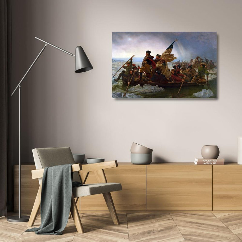 Washington Crossing the Delaware, 1851, H 15 po x l 24 po