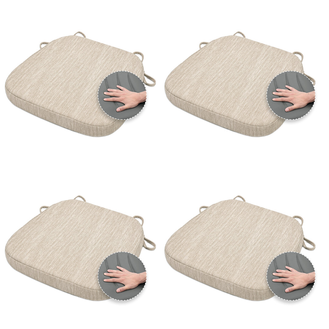 Indoor Patented Rayon from Bamboo Charcoal Memory Foam Chair Cushion (Set of 4) Ebern Designs Cushion 