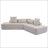 Modern 4-Seater Sectional Couch with four pillows-1415024654