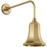 Thomas O'Brien, "Academy 20" Rex Barn Light in Hand-Rubbed Antique Brass with 7.5" Savannah Shade