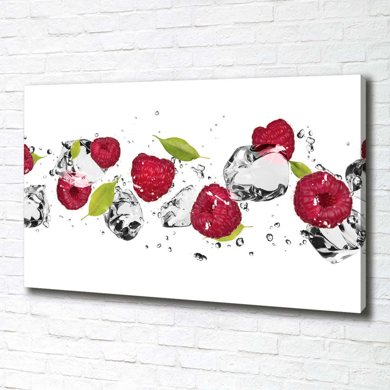 Raspberry And Water - Wrapped Canvas Print