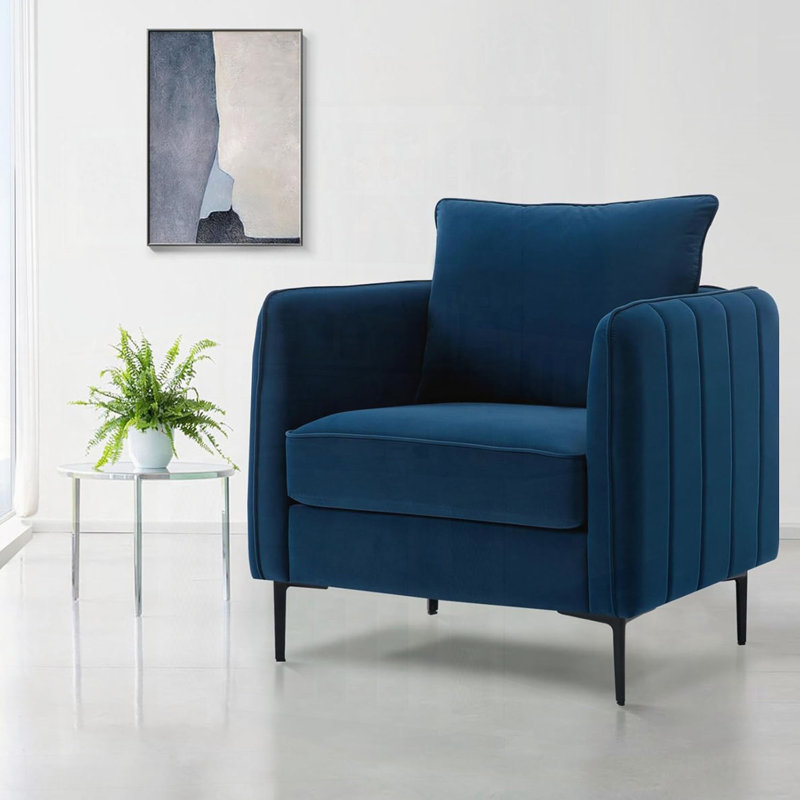 Fauteuil d'appoint simple en velours Accent Chair