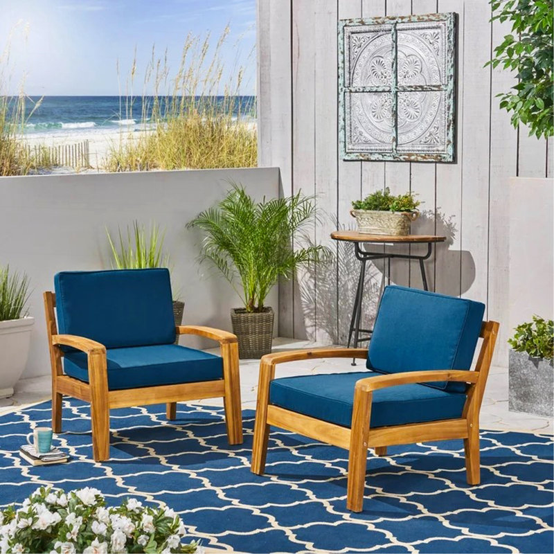 [Single Chair] Grenada Club Chair, Teal, Rustic