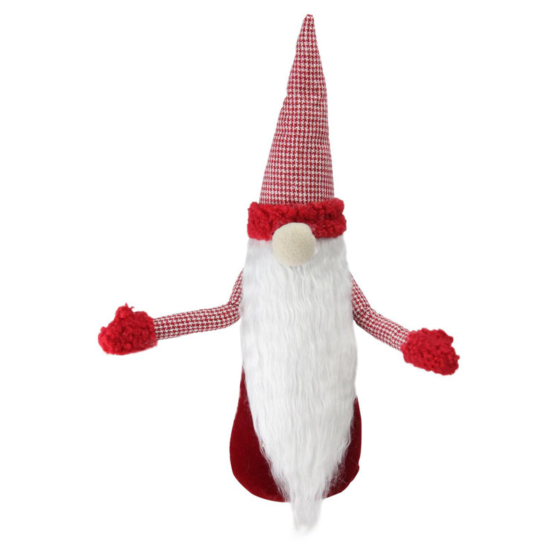 Figurine de Noël 14,75 "rouge et blanche Santa Gnome
