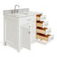 Meuble-lavabo simple 42 po avec plateau en marbre de Carrare Aberdeenshire-85364113