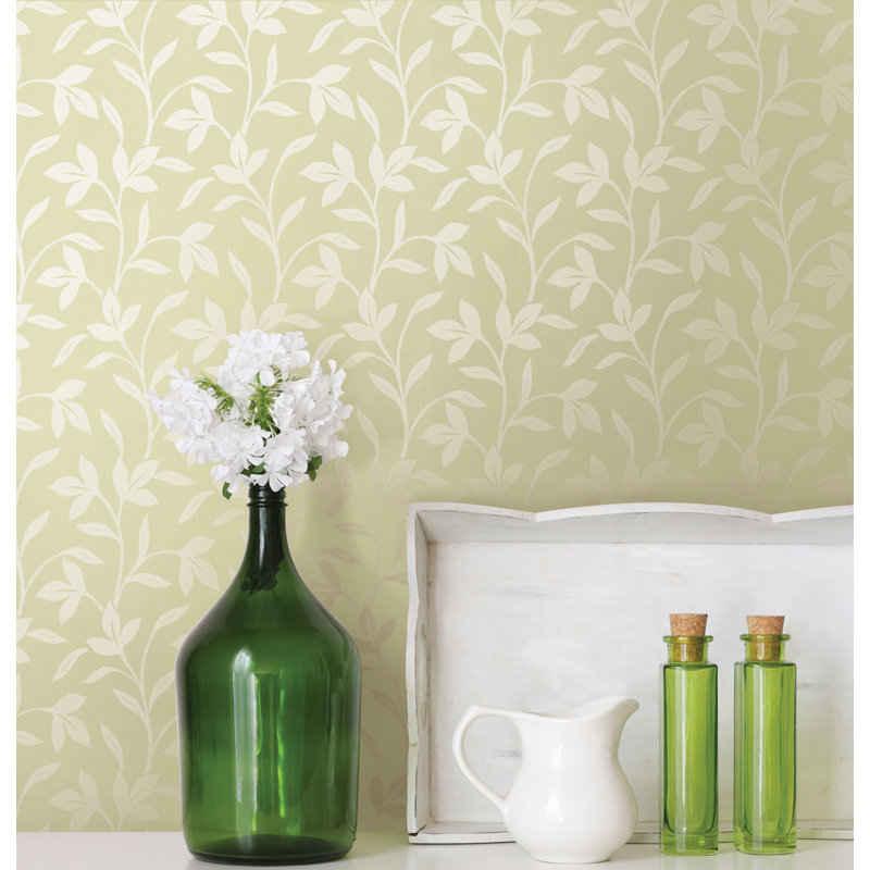 Rouleau de papier peint L 33 pi x l 20,5 po Amber Cynthia Leaf Trail, Vert