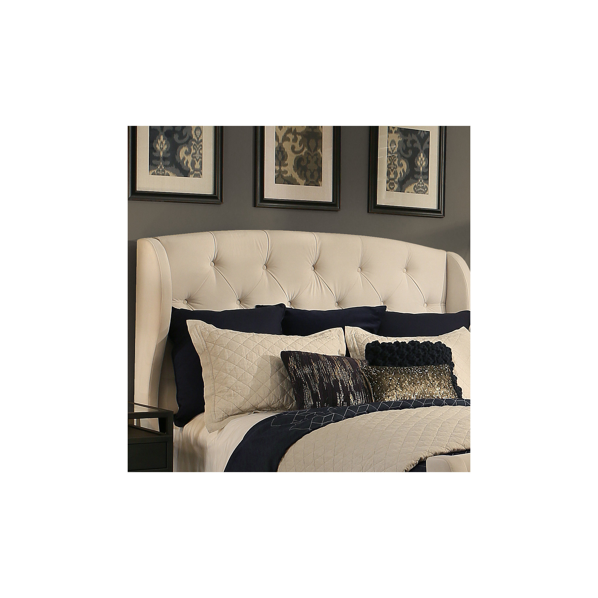 Sornson Upholstered Headboard, Easten King/California King, Ivory