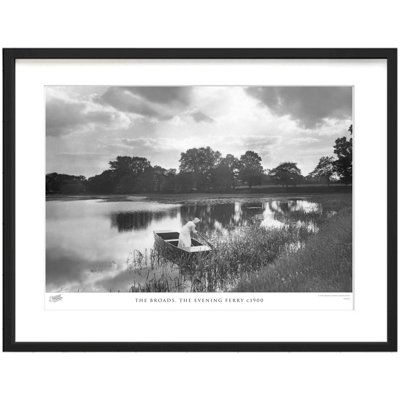 The Broads, The Evening Ferry C1900 by Francis Frith - Single Picture Frame Print