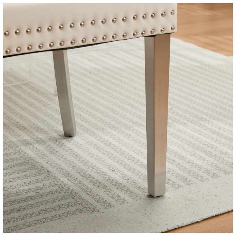 Banc de salle à manger capitonné en velours l 22,7 po x P 45,6 po x H 35,2 po A&A Furniture