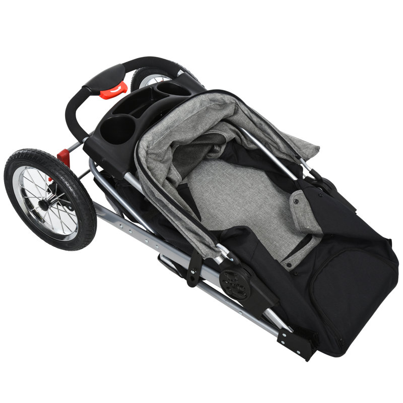 Foldable Pet Jogger Stroller, Grey