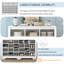 Range-chaussures, console à 24 casiers au design élégant ON-TREND, armoire à chaussures moderne avec base incurvée, buffet polyvalent de haute qualité pour couloir, chambre à coucher, salon, blanc