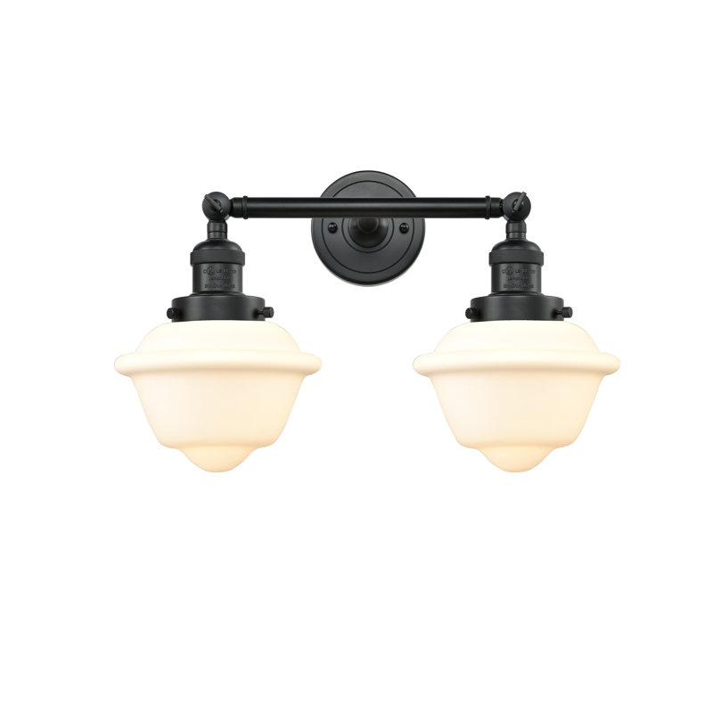 Gebhart 2 - Light Dimmable Vanity Light, Matte White Cased, 6 Watt Vinage LED Bulb, Matte Black