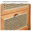 Bureaux modernes en bois massif avec rotin et tiroirs-1297009102