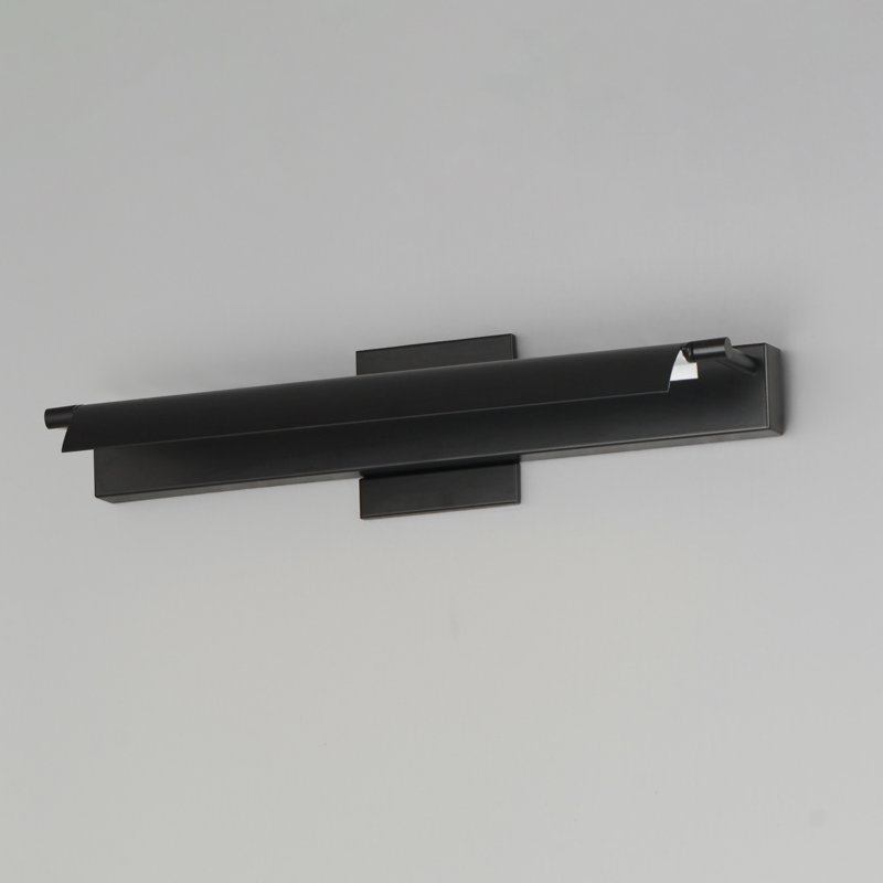 Applique murale encastrée DEL Delica, Noir mat, H 4,75 po x l 20,25 po x P 6 po