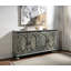 Console Jardins, armoire buffet, crédence de bureau avec pieds tournés en bois