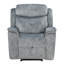 Fauteuil inclinable capitonné gris argenté Delaware