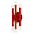 Rouge rubis / laiton moderne