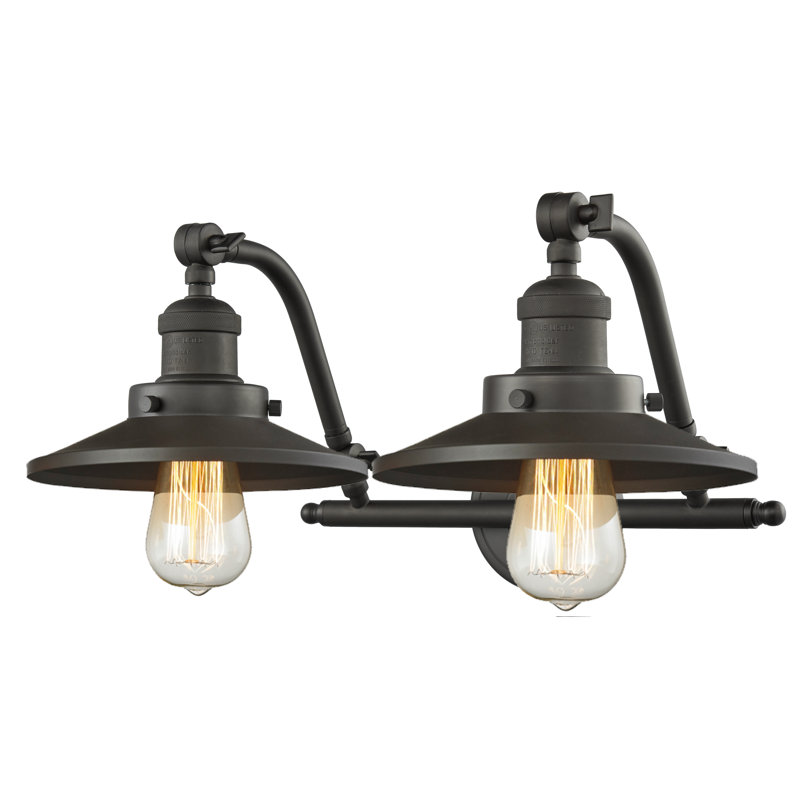 Kenia 2 - Light Dimmable Vanity Light, Oil Rubbed Bronze, 3 W LED Vintage Dimmable Bulb