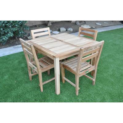 Krause Outdoor 5 - Piece Teak Dining Set