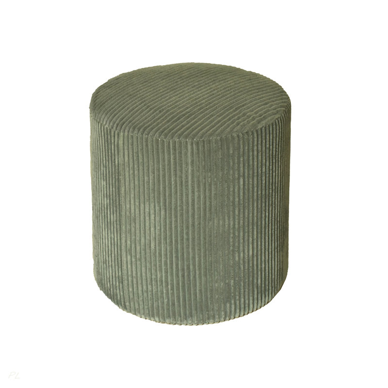 Repose-pieds plein Corduroy Upholstery, Dark Green