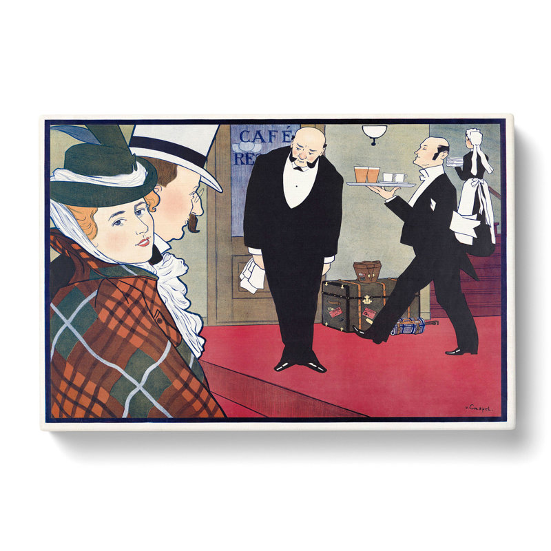 Two Waiters by Johann Georg Van Caspel - Wrapped Canvas, 50cm H x 76cm W x 3cm D