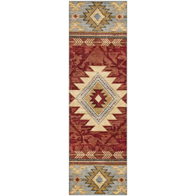 Premium Machine Washable Lubbers AMF1754 Tribal Rug
