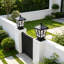 Lampadaire solaire et câblé, noir, 4 couleurs DEL, télécommande étanche IP65-335192379-335192377