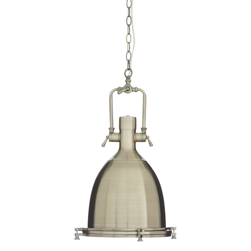 Addison 1 - Light Dome Pendant, Antique Brass