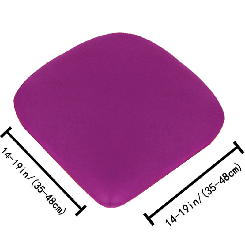 Housse de chaise à coussin élastique doux de couleur unie à haute élasticité et housse de siège douce et confortable, Mauve